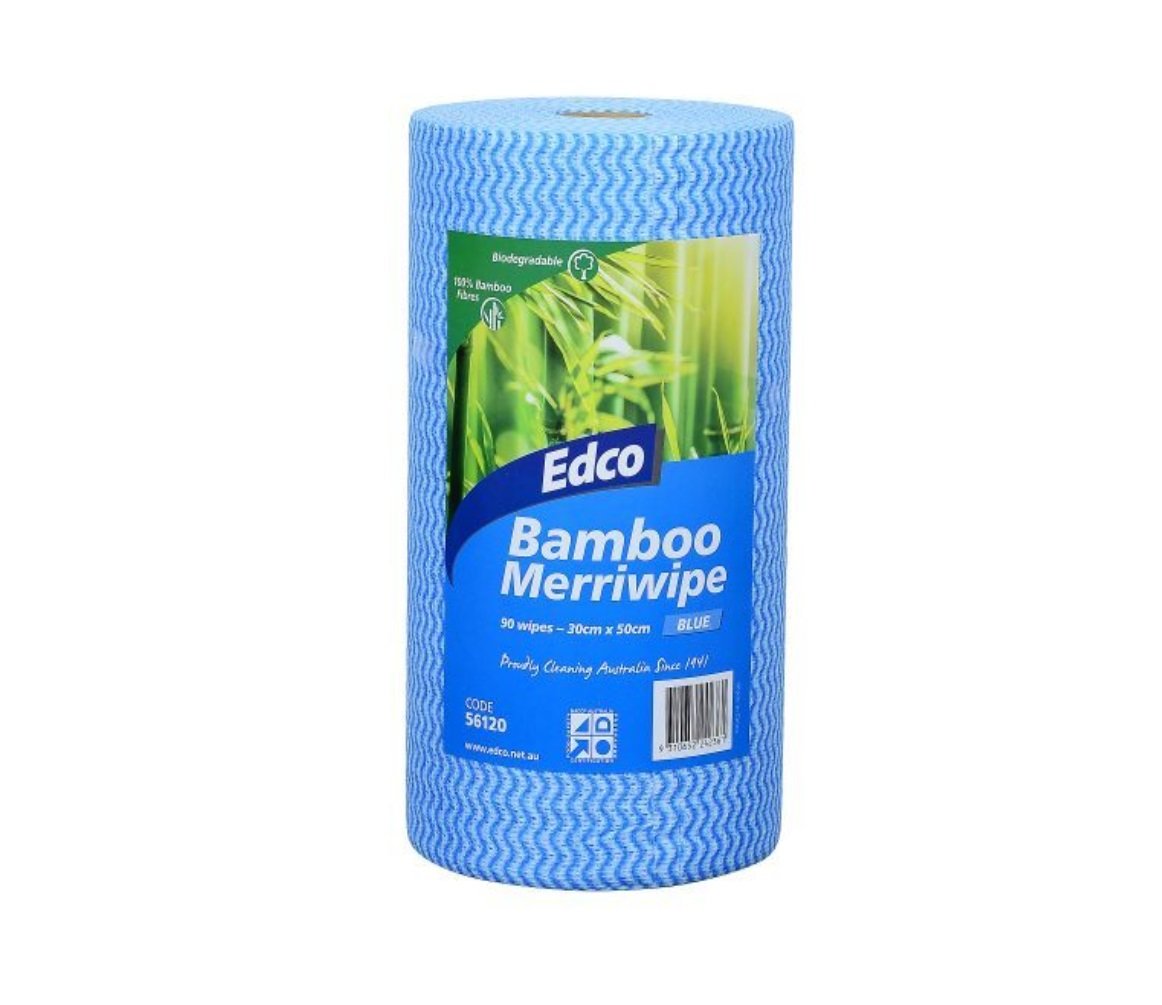 Bamboo Merriwipes Blue 90 Wipes 6/ctn