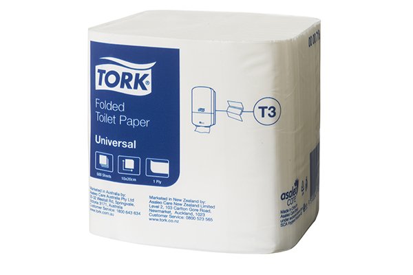 Tork Folded Toilet Paper 1Ply 500 Sheets x 36 Packs