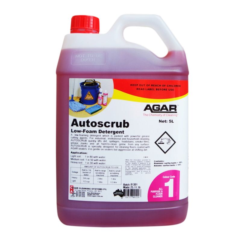 Agar Autoscrub - Floor Detergent Low Foam - 5Ltr