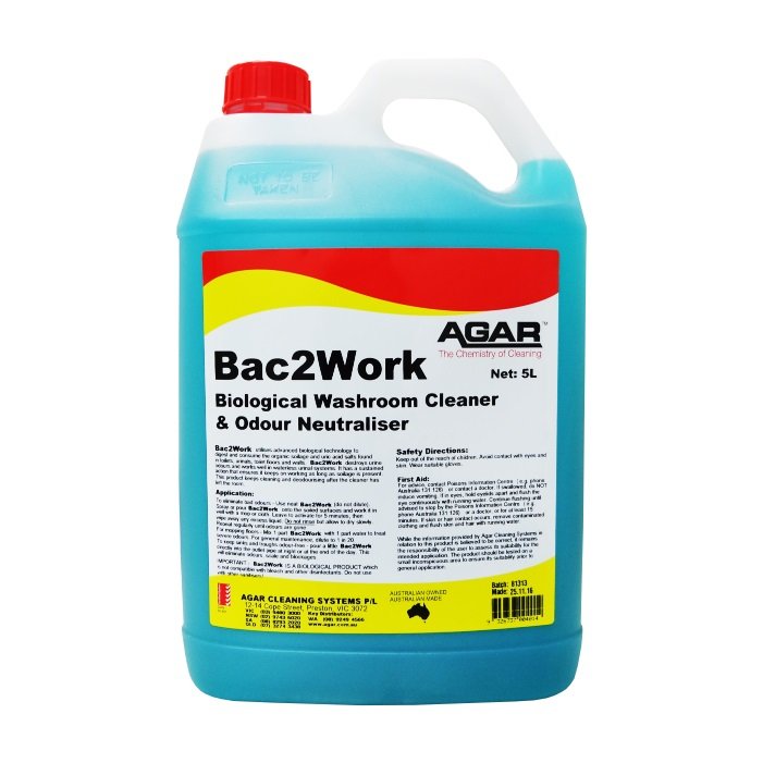 Agar Bac2Work - Biological Washroom Cleaner & Odour Neutralizer - 5L
