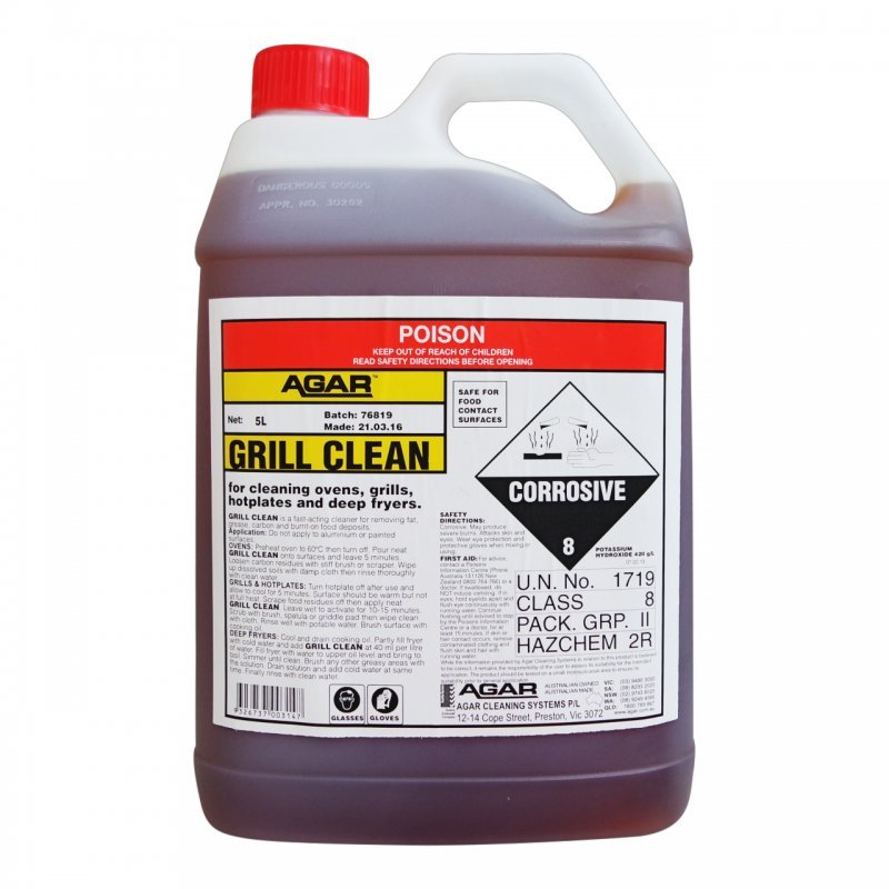 Agar Grill Clean - Grill and Oven Cleaner - 5Ltr
