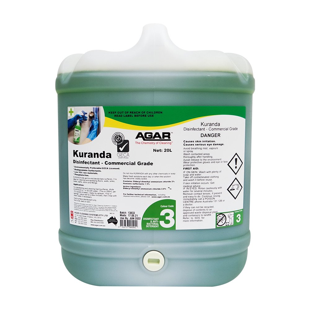 Agar Kuranda  - GECA Commercial Grade Disinfectant - 20Ltr
