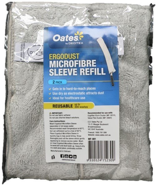 Ergodust Microfibre Sleeve Refill Oates 2pk