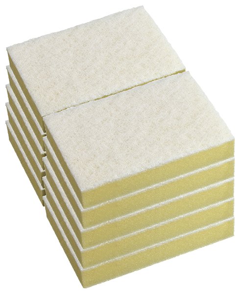 Sponges White/Yellow 15cmx10cm (10 pack)