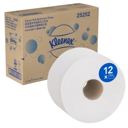 Centre Pull Bath Tissue, White 2 Ply, 250 Metres/Roll, 12 Rolls/Case