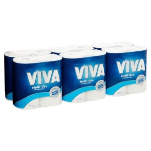KLEENEX VIVA44301 Multi Use Cleaning Towel Twin Pack, White, 60 Sheets per Roll,