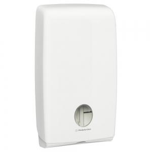AQUARIUS 70250 Optimum Hand Towel Dispenser, White Lockable ABS Plastic, Compati