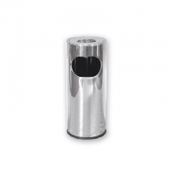 Cylindrical Floor Ashtray S/S w Removable Bin