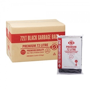 Bin Liner 72Ltr Black Premium 250/ctn LDPE