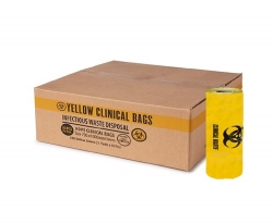 Yellow Clinical Waste Bags 72Lx250